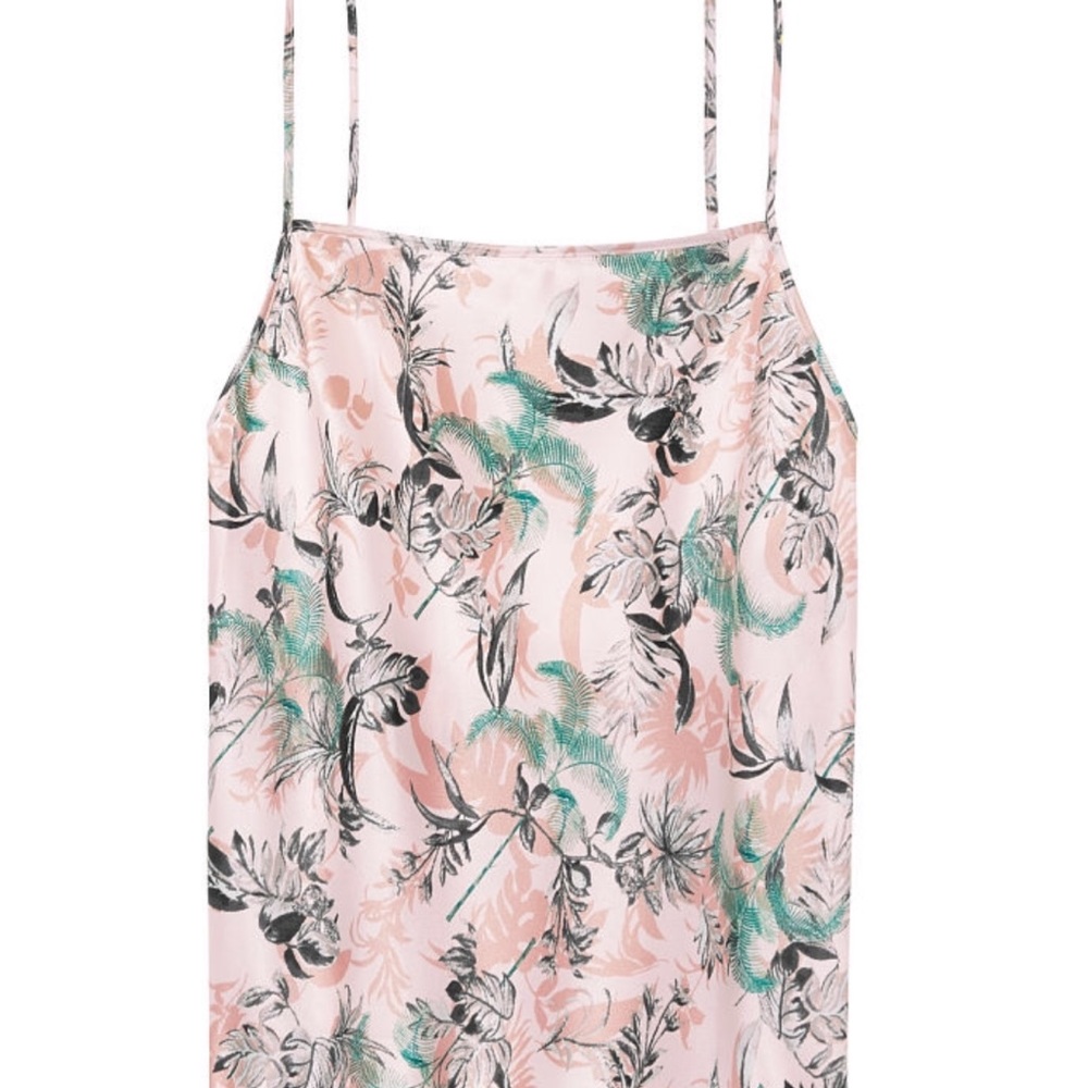 Victoria’s Secret Satin Cami in Pink Luxe Palm